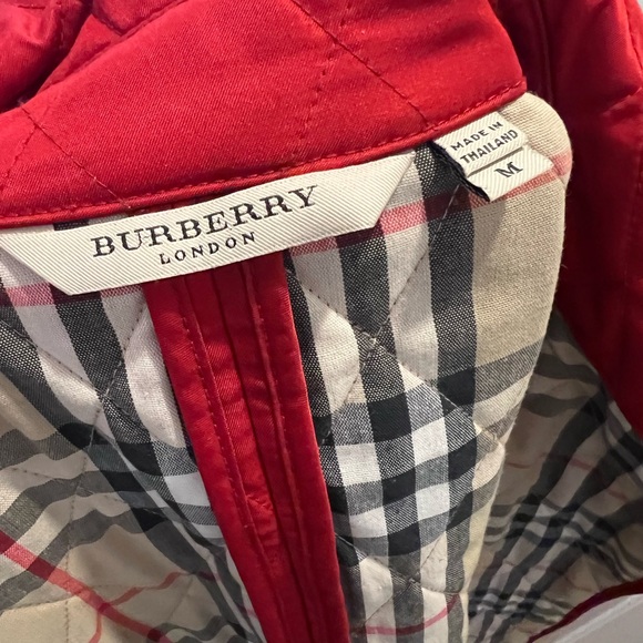 Burberry Red Quilted Puffer Jacket - Picture 4 of 7